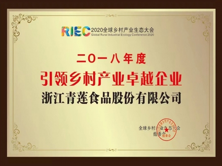 2018年度引領鄉(xiāng)村產(chǎn)業(yè)卓越企業(yè)